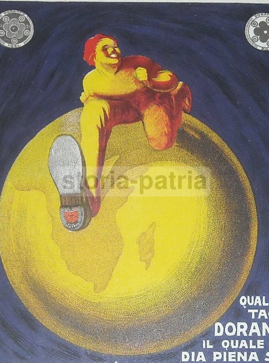 Pubblicità Antica Tacchi Dorando Calzature Primo '900 Litografia