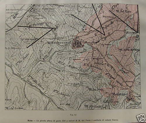 Mappa Topografica Della Campagna Romana: Monterotondo E Mentana (1900)