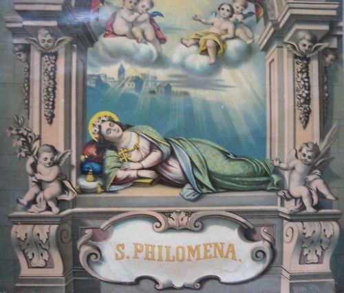 Stampa Antica Santa Filomena, Mugnano Del Cardinale, Avellino, 1900