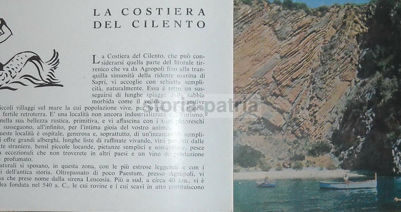 Brochure Turistica Cilento Anni '50 Palinuro Camerota Sapri