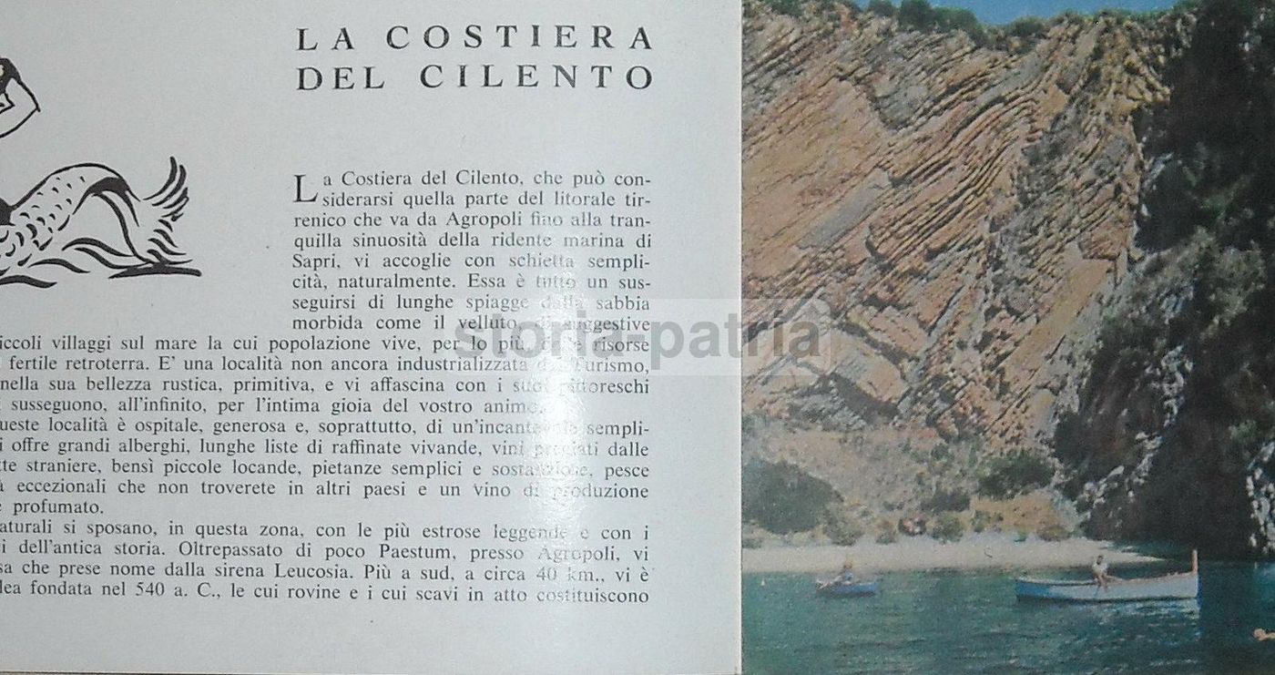 Brochure Turistica Cilento Anni '50 Palinuro Camerota Sapri