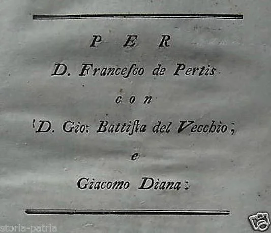 Campania, Legal Dissertation, Caiazzo 1784. De Pertis, Diana, Del Vecchio