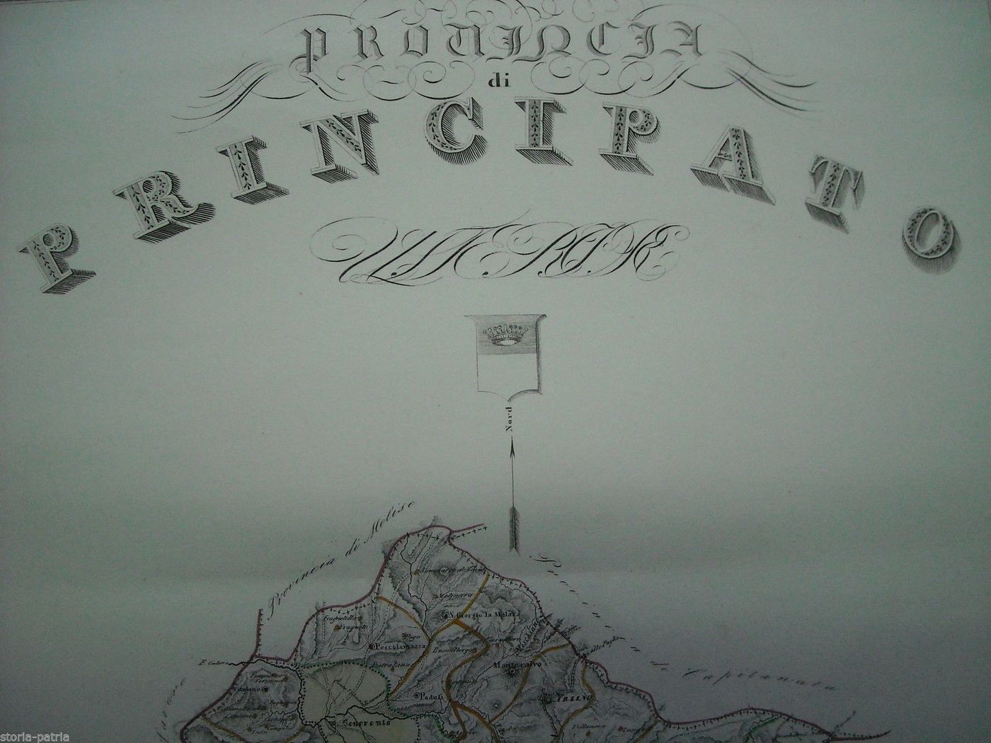 Mappa Antica Della Provincia Di Principato Ultra, 1856