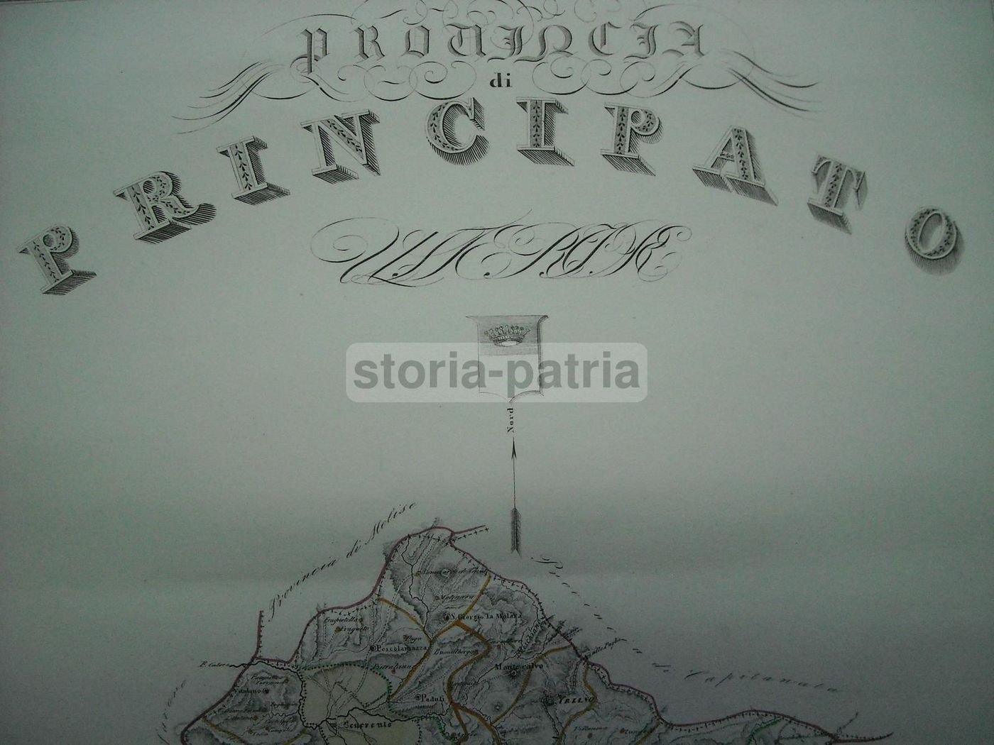 Mappa Antica Della Provincia Di Principato Ultra, 1856
