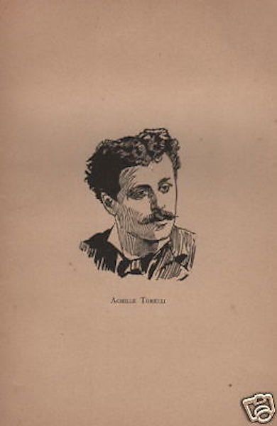 Ritratto Di Achille Torelli, Stampa Antica