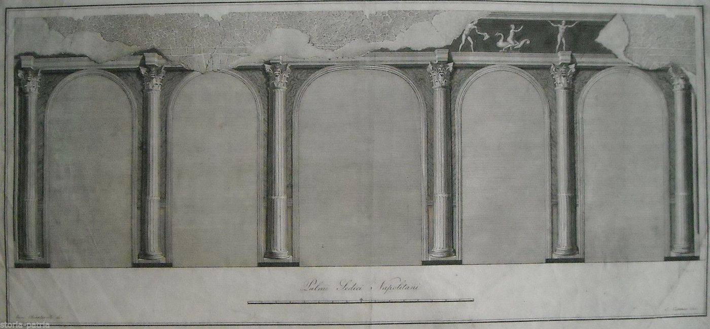 Incisione Antica Colonnato Napoletano, Chiantarelli E Cataneo, Fine XVIII   Inizio XIX Secolo
