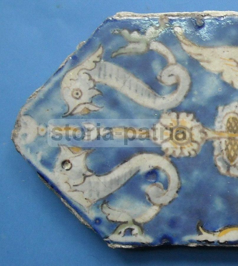 Mattonella Esagonale Ceramica Giustiniani Napoli Fine '700 Inizio '800