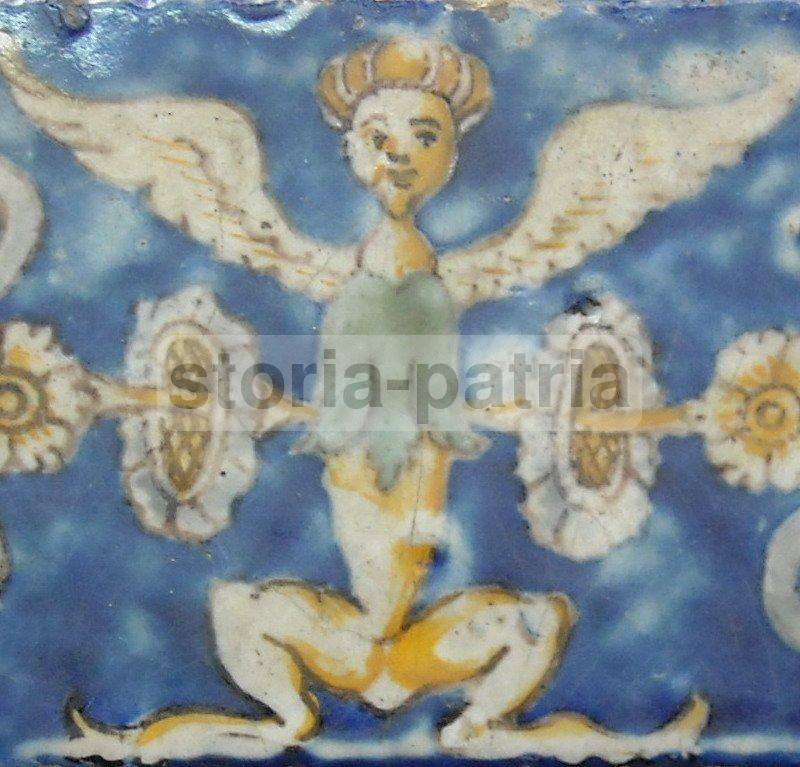 Mattonella Esagonale Ceramica Giustiniani Napoli Fine '700 Inizio '800