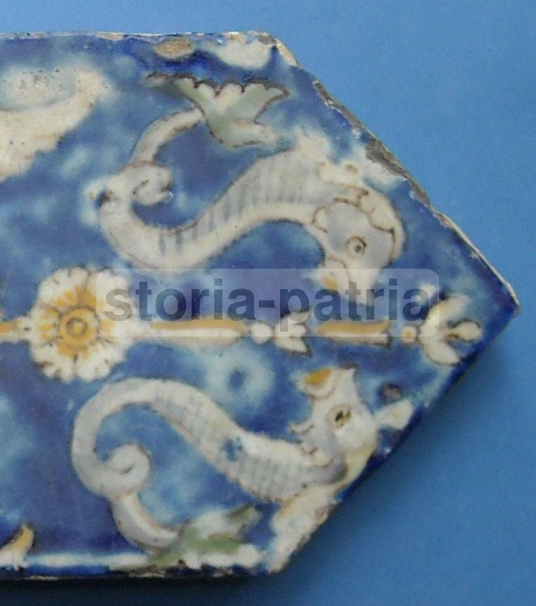 Mattonella Esagonale Ceramica Giustiniani Napoli Fine '700 Inizio '800