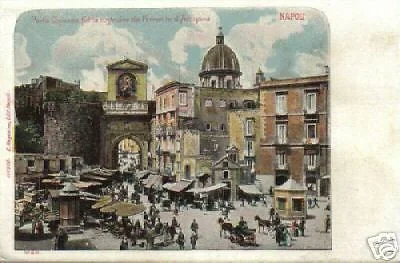 Napoli Porta Capuana Cartolina Animata Fine '800 Primi '900 Ragozino