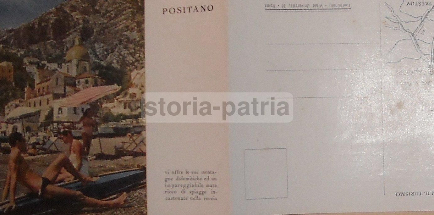 Pieghevole Turistico Positano Costiera Amalfitana Anni '50