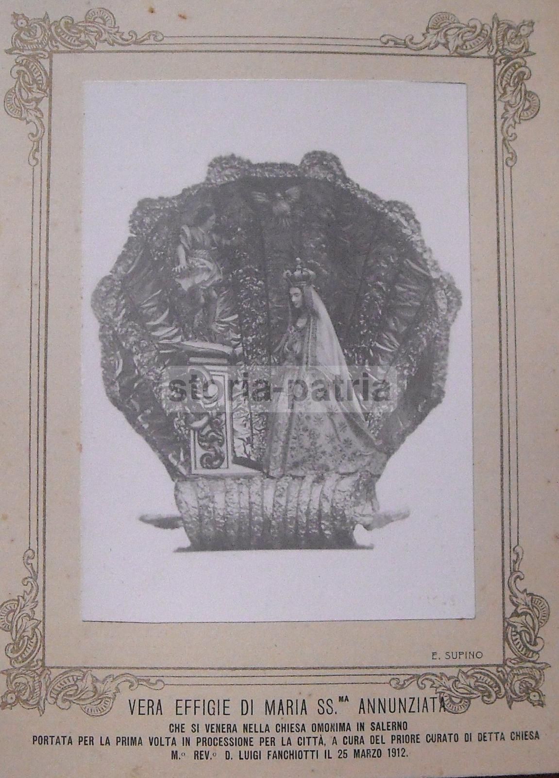 Fotografia Maria SS. Annunziata, Salerno 1912, Luigi Fanchiotti, E. Supino