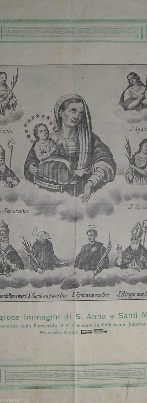 Stampa Devozionale Sant'Anna E Santi Martiri, Pellezzano (Salerno)