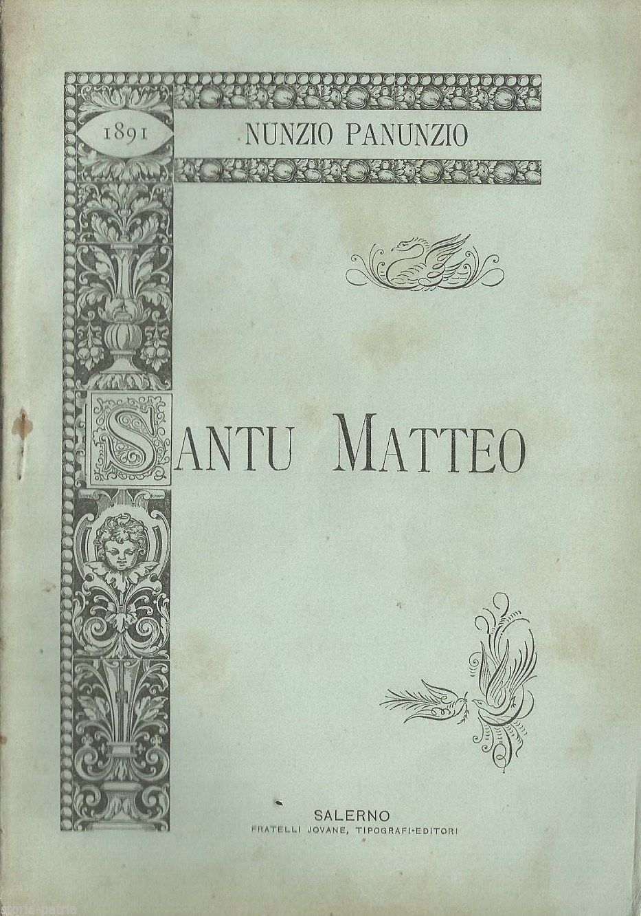 Santu Matteo Di Nunzio Panunzio, Salerno 1891, Dialetto Napoletano