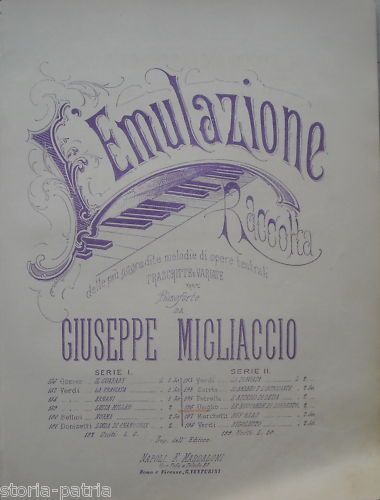 Spartito Antico Le Educande Di Sorrento, Giuseppe Migliaccio, 1900 Circa