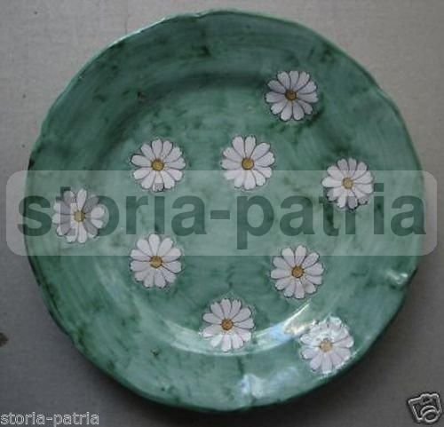 Piatto In Ceramica C.A.S. Vietri Con Decori Floreali, Anni 1930 1960