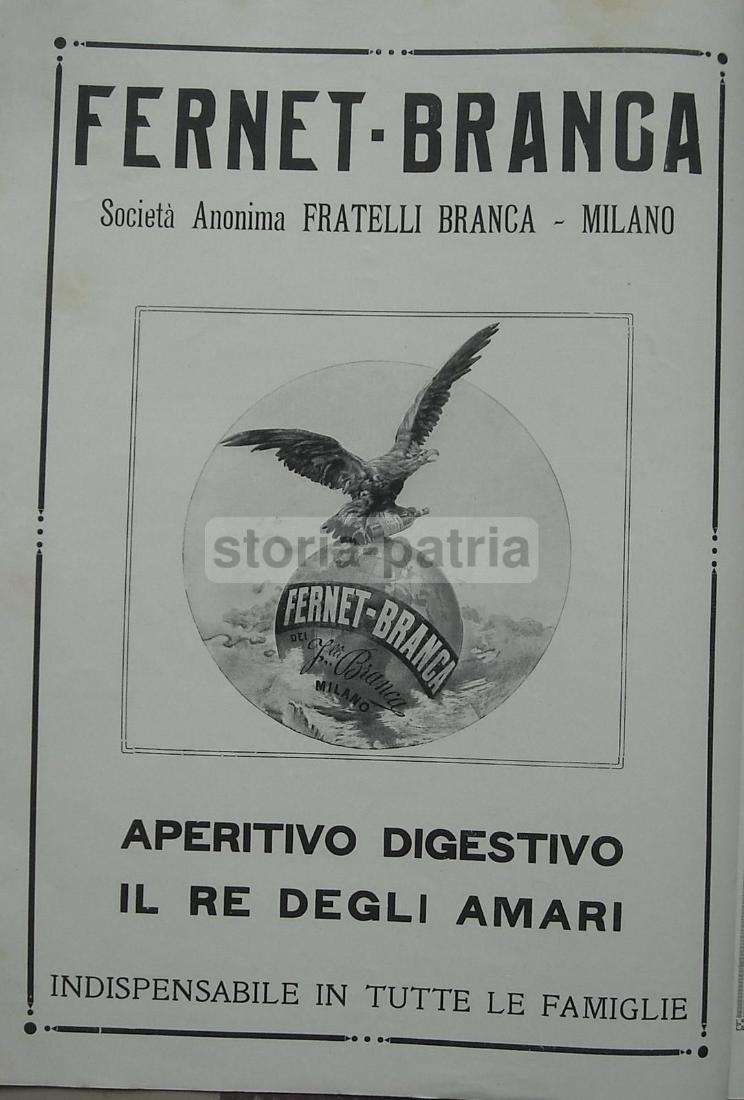 Pubblicità Antica Cappelli Borsalino Zenit E Fernet Branca, 1922