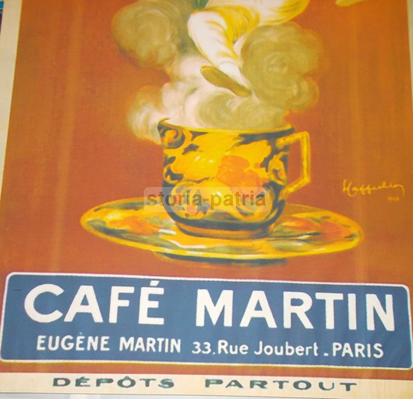 Manifesto Cappiello Caffè Martin Parigi, Ristampa Pubblicitaria