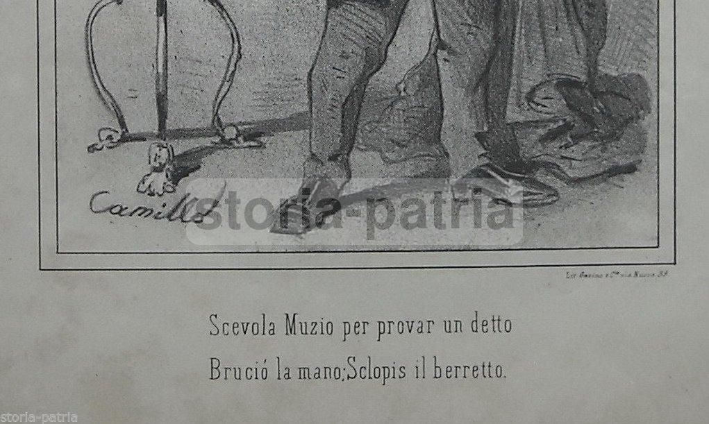 Litografia Satirica Federico Sclopis, Torino, XIX Secolo