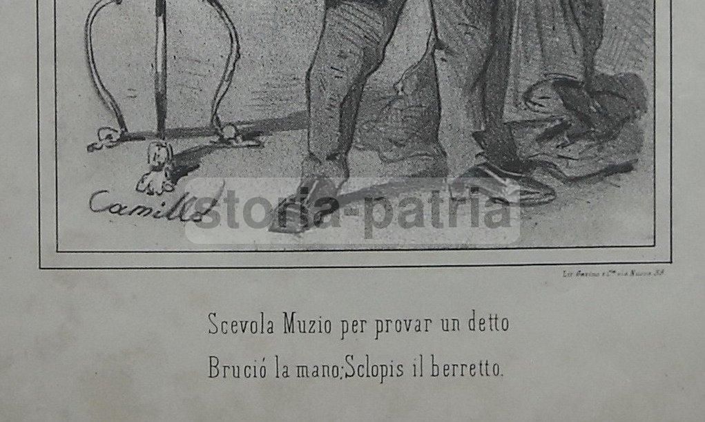 Litografia Satirica Federico Sclopis, Torino, XIX Secolo
