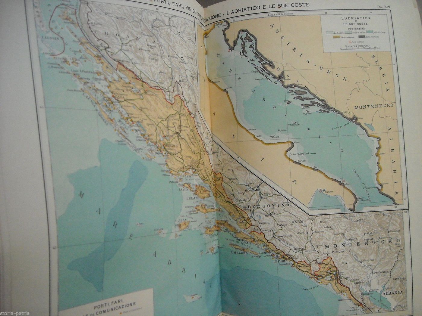 Atlante Dalmazia 1918, Giotto Dainelli. Cartografia Di Croazia, Zara E Spalato