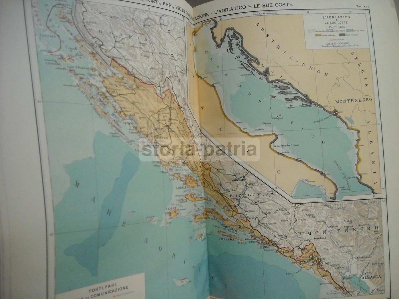 Atlante Dalmazia 1918, Giotto Dainelli. Cartografia Di Croazia, Zara E Spalato