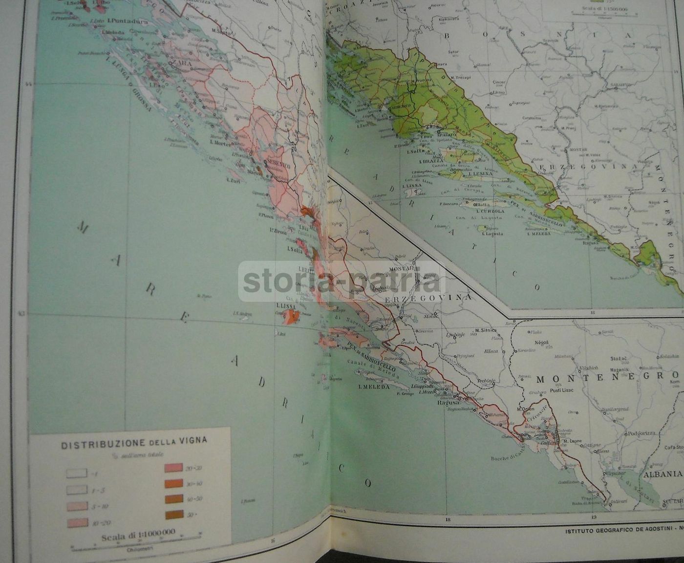 Atlante Dalmazia 1918, Giotto Dainelli. Cartografia Di Croazia, Zara E Spalato