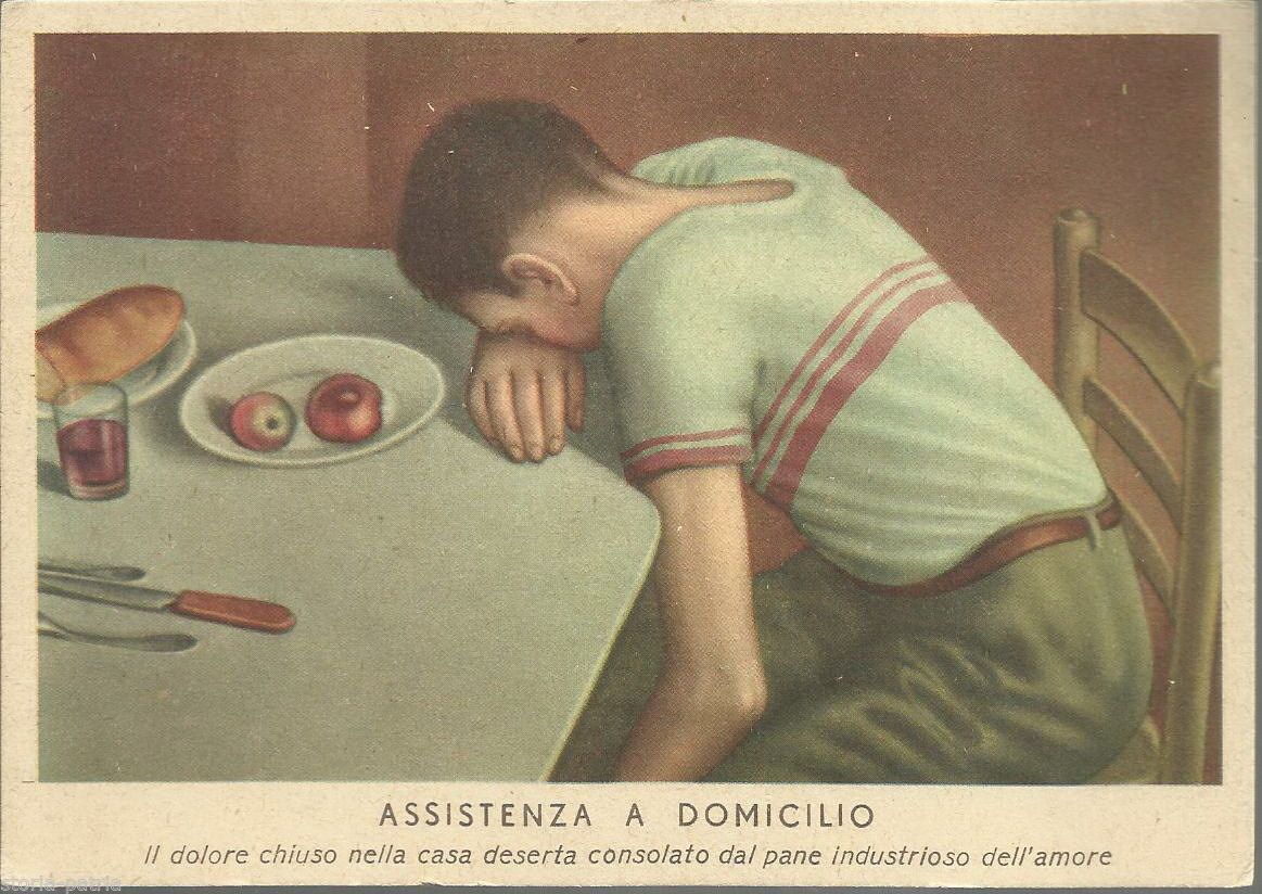 Cartolina Propagandistica Opera Nazionale Pro Derelitti "Padre Guido"