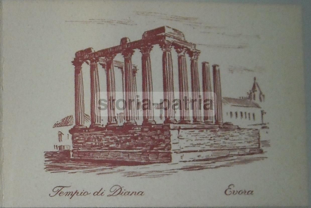 Autografo Di Umberto II Di Savoia Su Pieghevole Turistico Di Evora, 1962