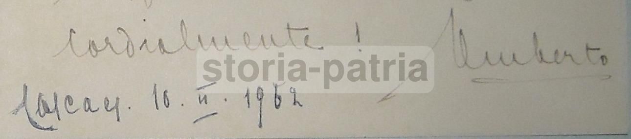 Autografo Di Umberto II Di Savoia Su Pieghevole Turistico Di Evora, 1962