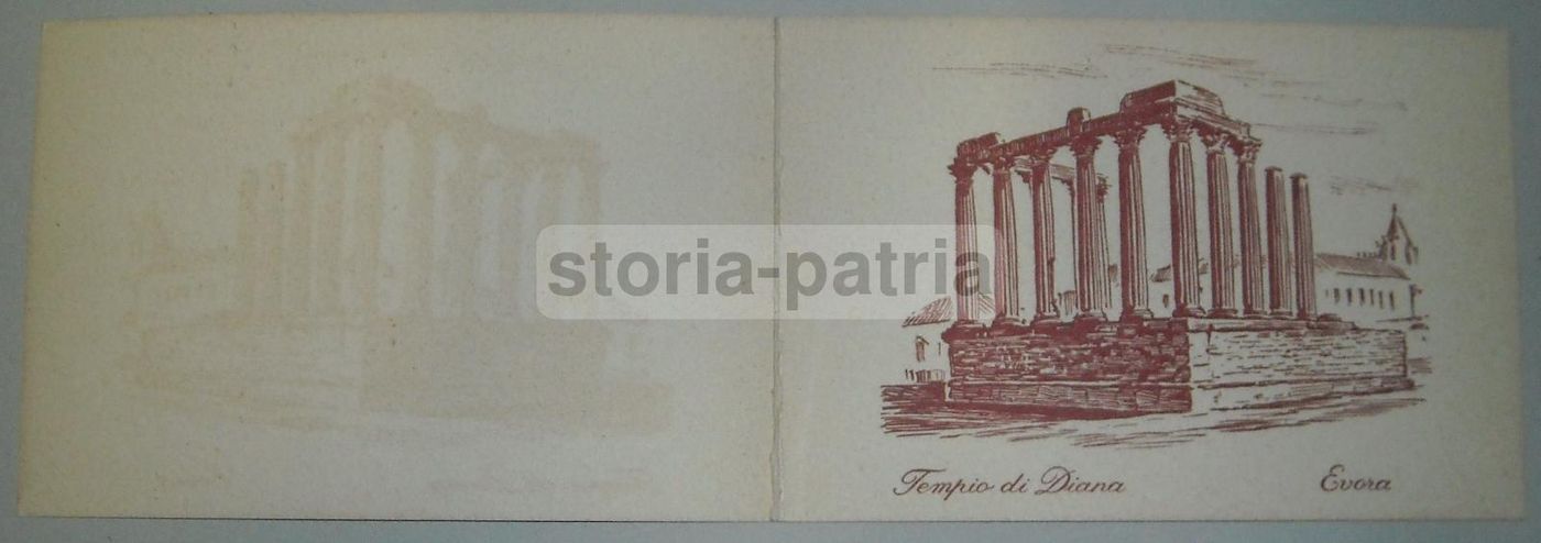 Autografo Di Umberto II Di Savoia Su Pieghevole Turistico Di Evora, 1962