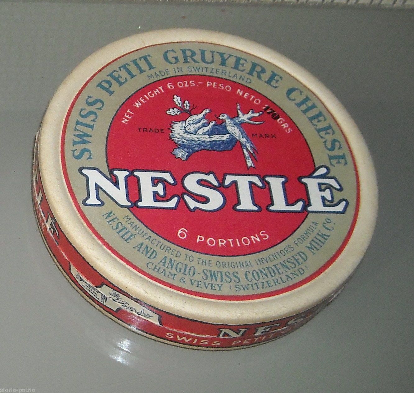 Scatola Pubblicitaria Nestlé Petit Gruyere Svizzera Vintage