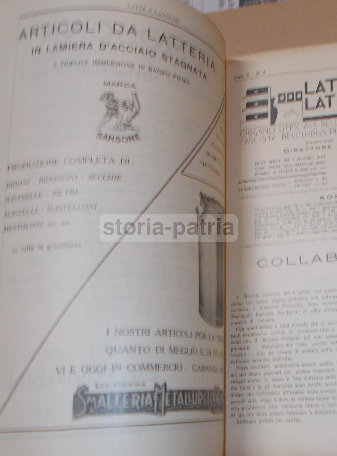 Rivista Latte E Latticini, Aprile 1933, Lodi. Copertina Di Pompei