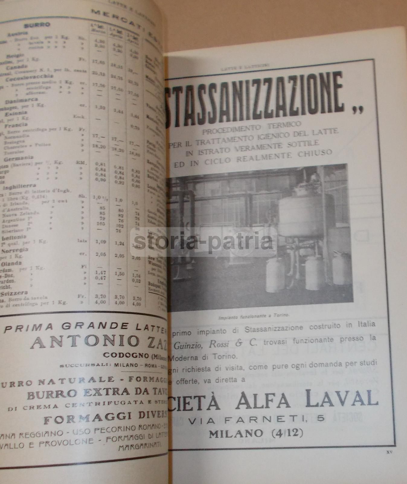 Rivista Latte E Latticini, Aprile 1933, Lodi. Copertina Di Pompei