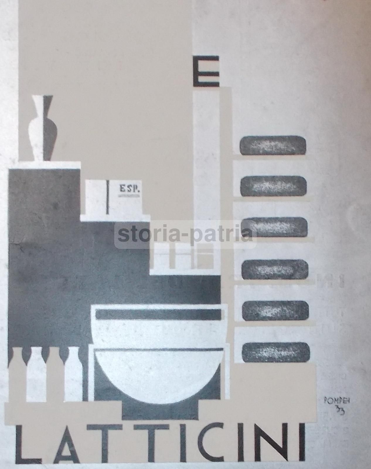 Rivista Latte E Latticini, Aprile 1933, Lodi. Copertina Di Pompei