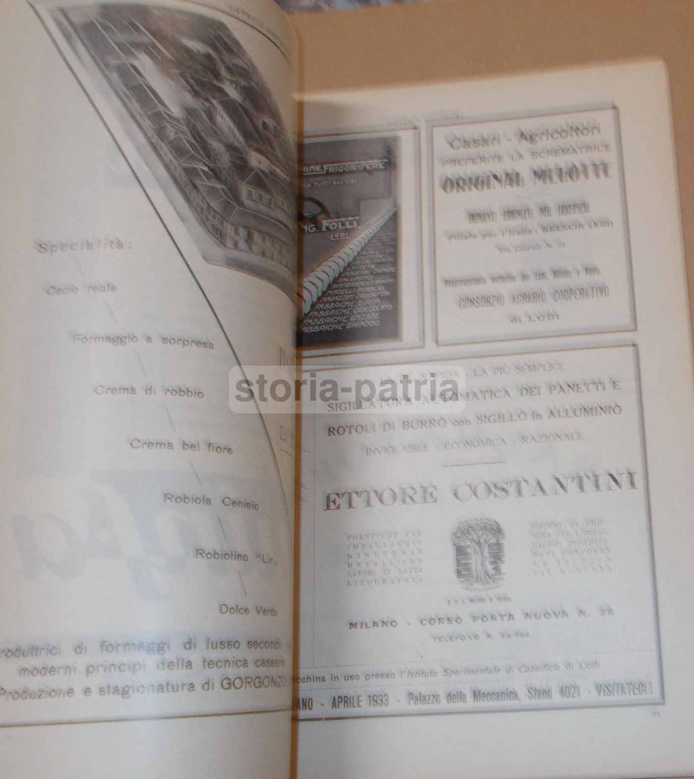 Rivista Latte E Latticini, Aprile 1933, Lodi. Copertina Di Pompei