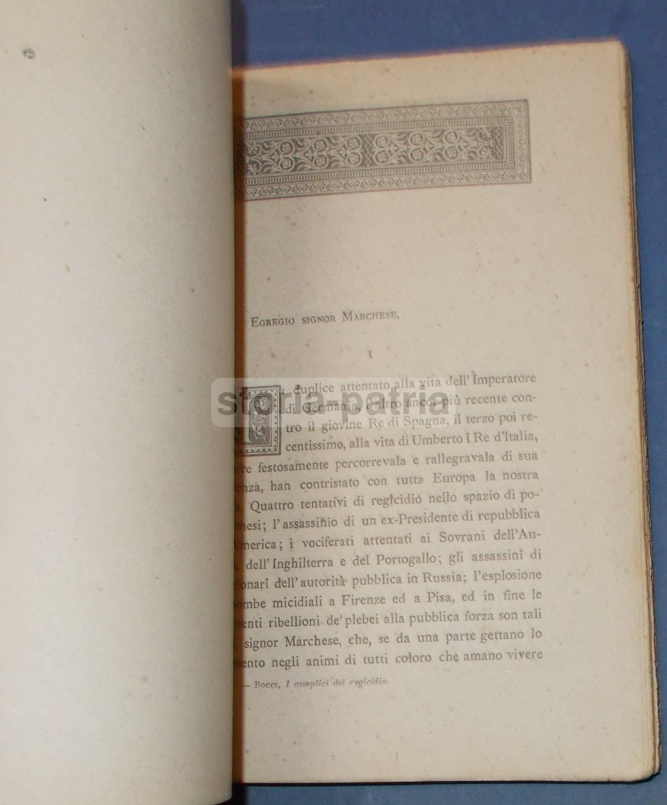 I Complici Del Regicidio E I Cattolici Conservatori In Italia 1885
