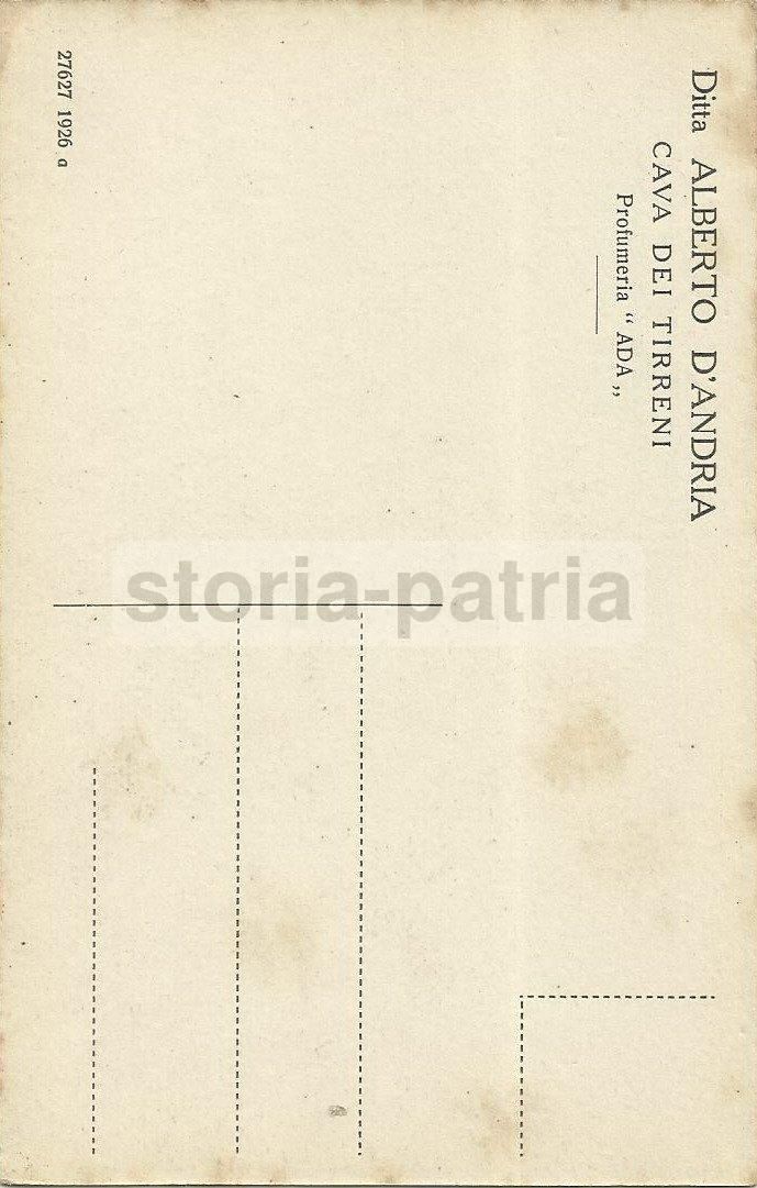 Cartolina Pubblicitaria Profumeria Ada Cava Dei Tirreni, Anni '20