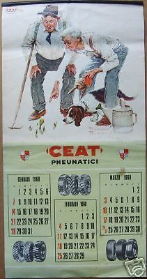 Calendario Ceat 1968 Norman Rockwell Pneumatici Auto