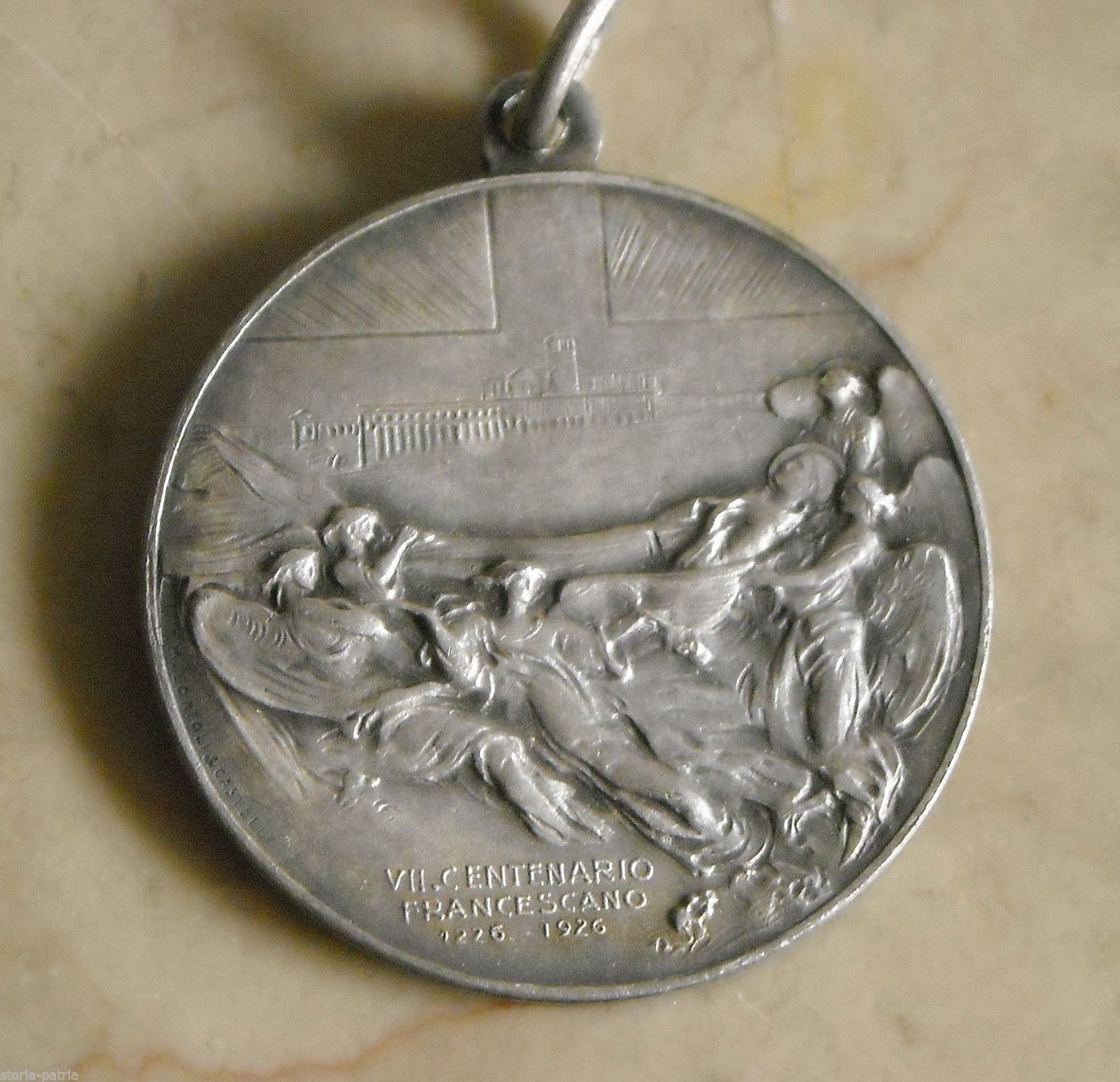Centenario Francescano 1226 1926, Medaglia Commemorativa Firmata Lorioli & Castelli