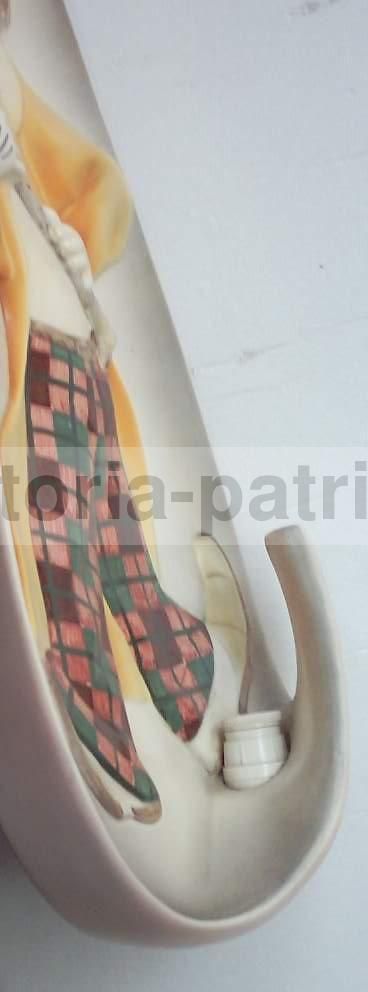 Lampada Da Parete Clown Percy C.I.A. Manna In Ceramica Anni '30 '60