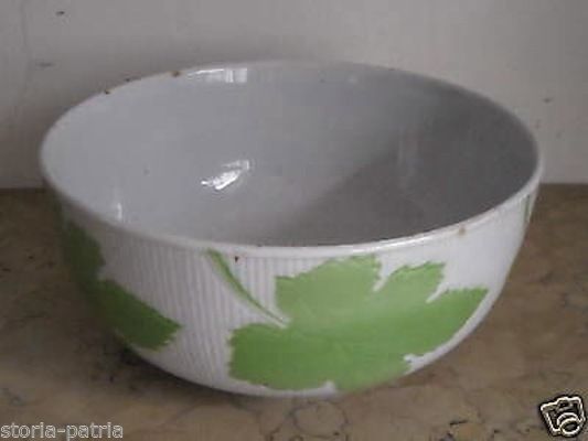 Ciotola In Ceramica Galvani Pordenone Con Decorazione A Foglie