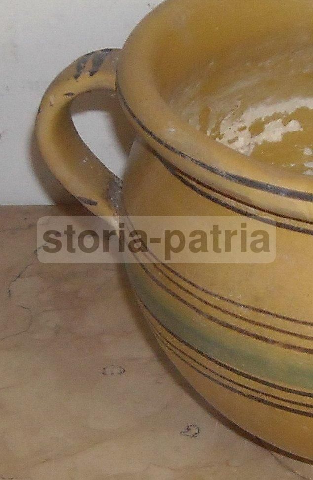 Vaso Cachepot In Ceramica, Fine XIX   Inizio XX Secolo, Italia Meridionale