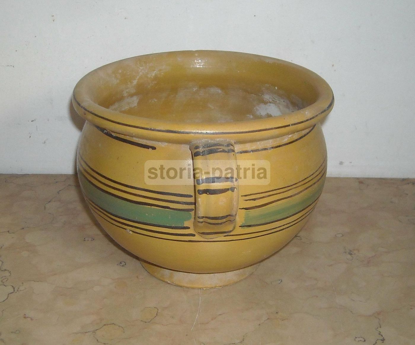 Vaso Cachepot In Ceramica, Fine XIX   Inizio XX Secolo, Italia Meridionale