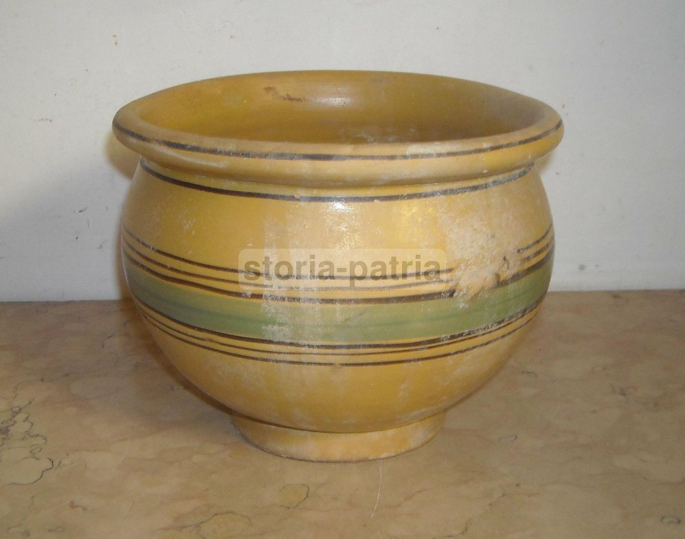 Vaso Cachepot In Ceramica, Fine XIX   Inizio XX Secolo, Italia Meridionale