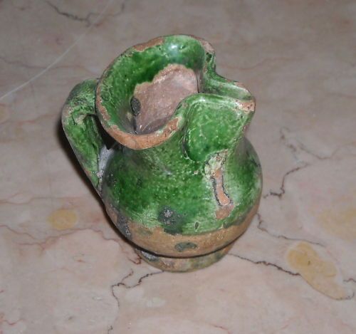 Miniatura In Ceramica Antica, Sud Italia, Fine '800, Brocca Per Presepe