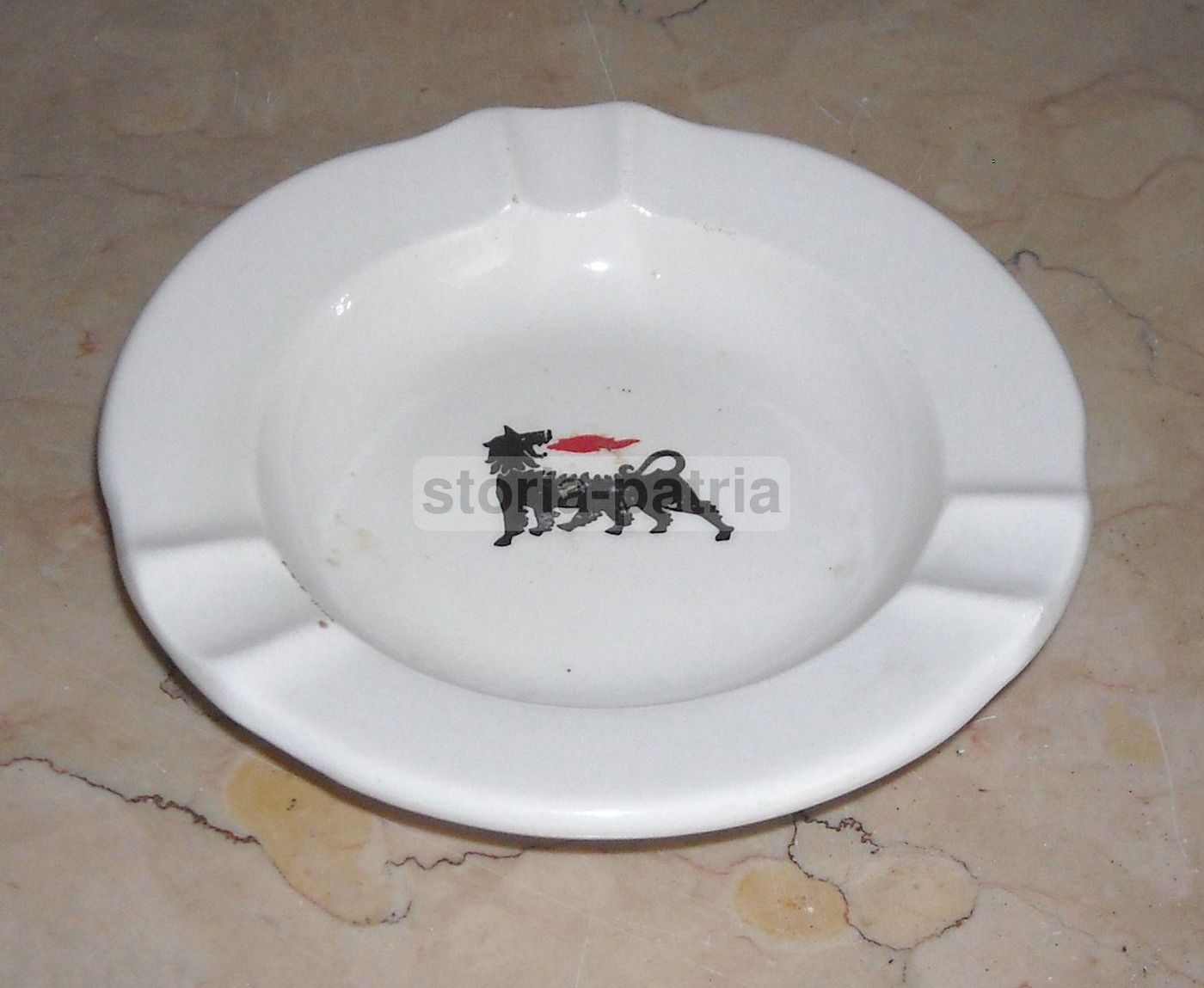 Posacenere Ceramica Agip Cane A Sei Zampe Vintage Anni '70