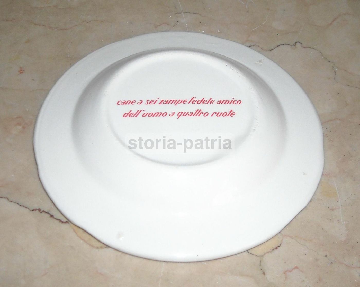Posacenere Ceramica Agip Cane A Sei Zampe Vintage Anni '70