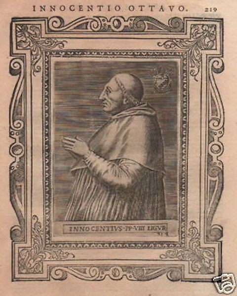 Ritratto Inciso Di Papa Innocenzo VIII, Liguria, Fine XVI Secolo