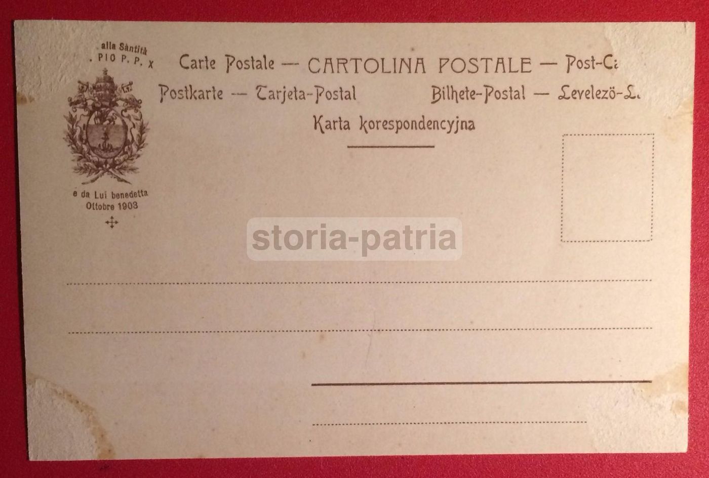 Cartolina Papa Leone III, Cromolitografia Armanino, Genova, 1900